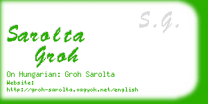 sarolta groh business card